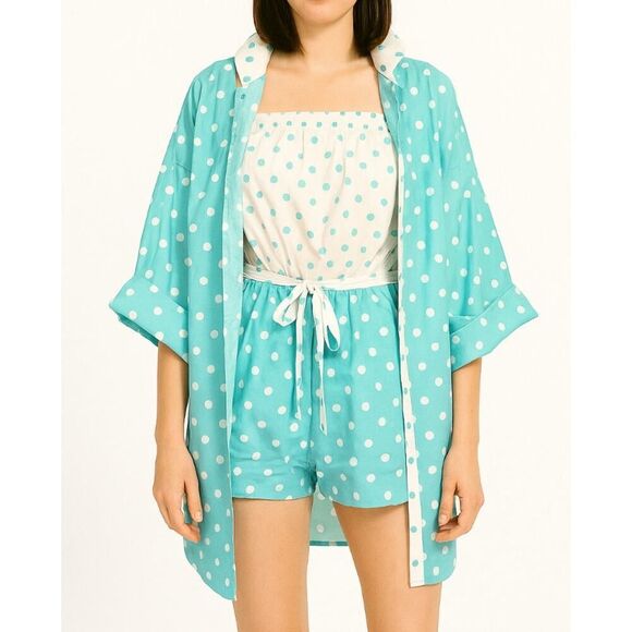 Vintage 60's Roxanne Swimsuit & Jacket Cover-Up Polka Dot sz 10 Union Tag - Picture 1 of 10